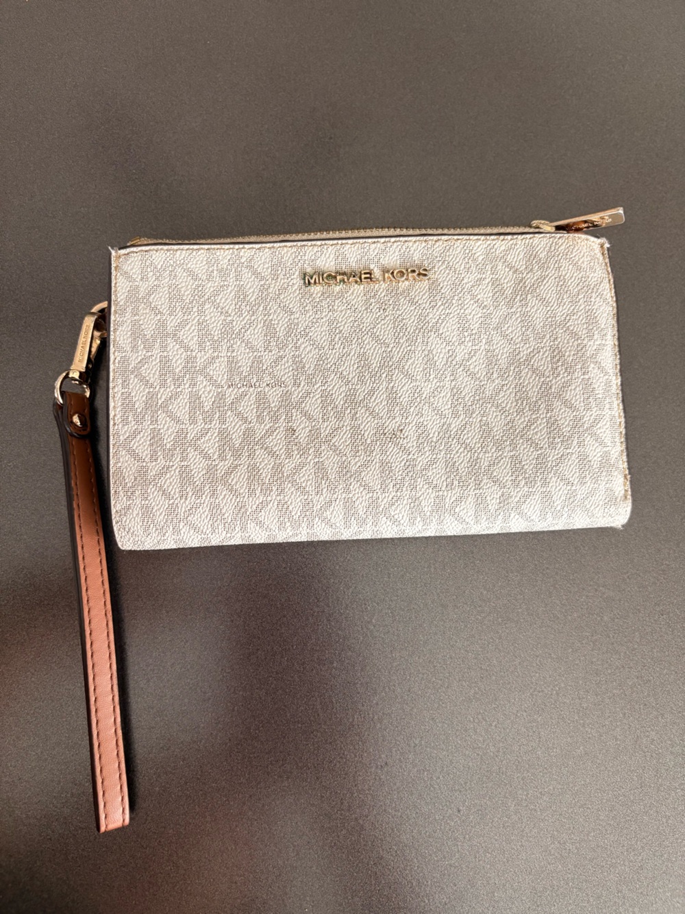 Michael Kors Wristlet with Brown Strap